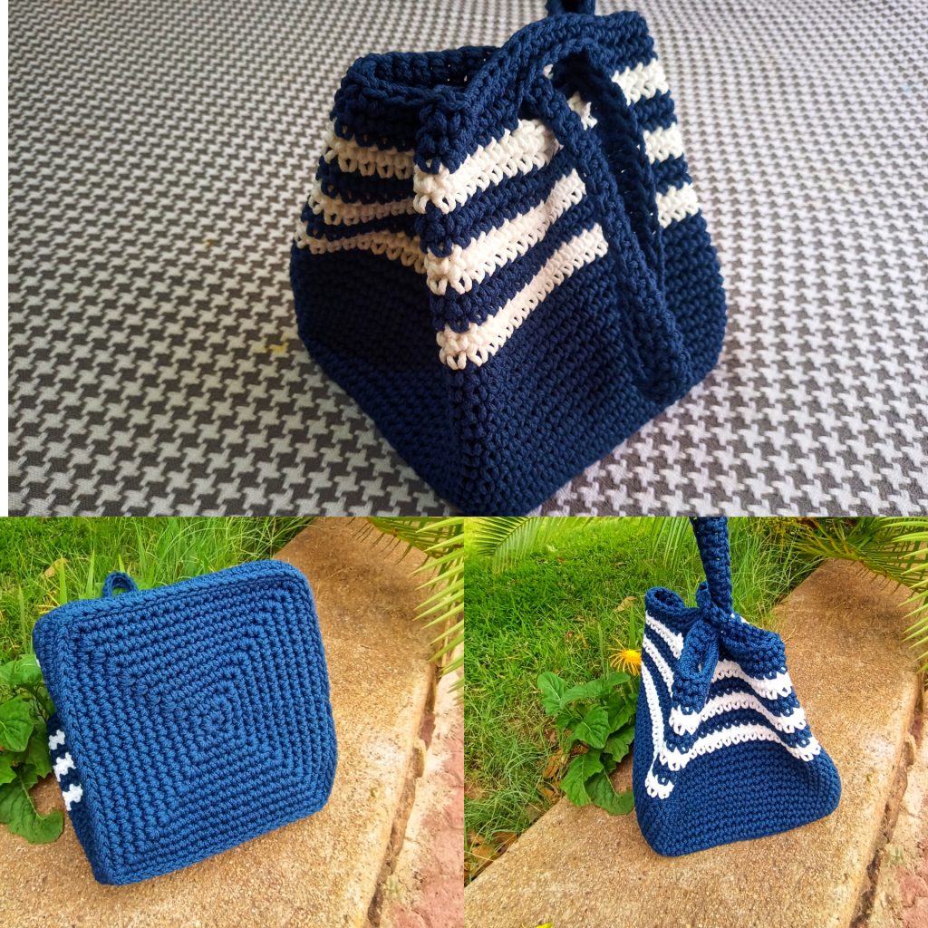 Crochet Japanese knot bag free pattern 