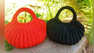 Crochet ribbed bag pattern
