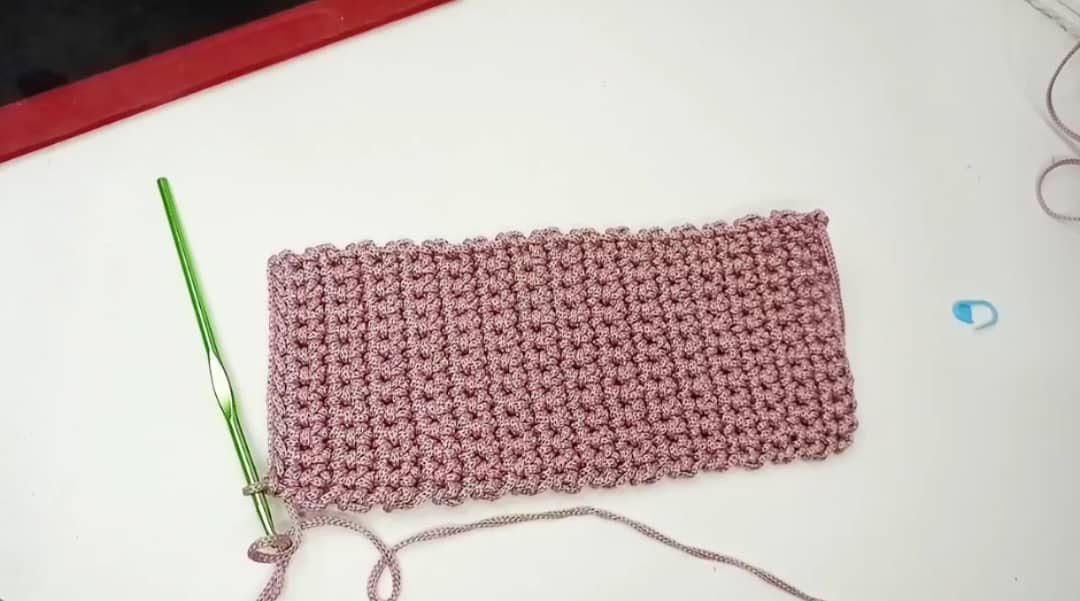 crochet rectangle base of bag